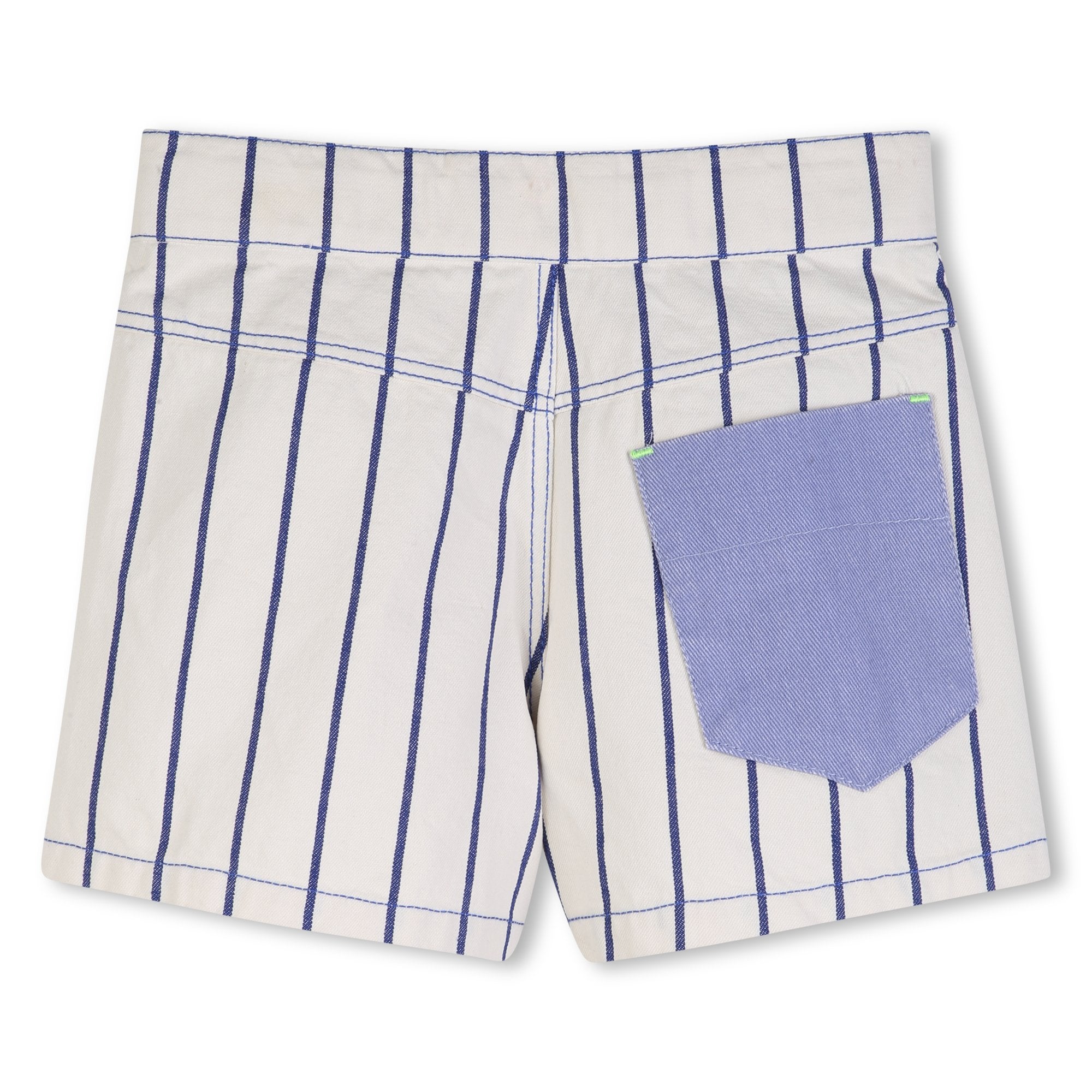 Contrast Pocket Striped Short