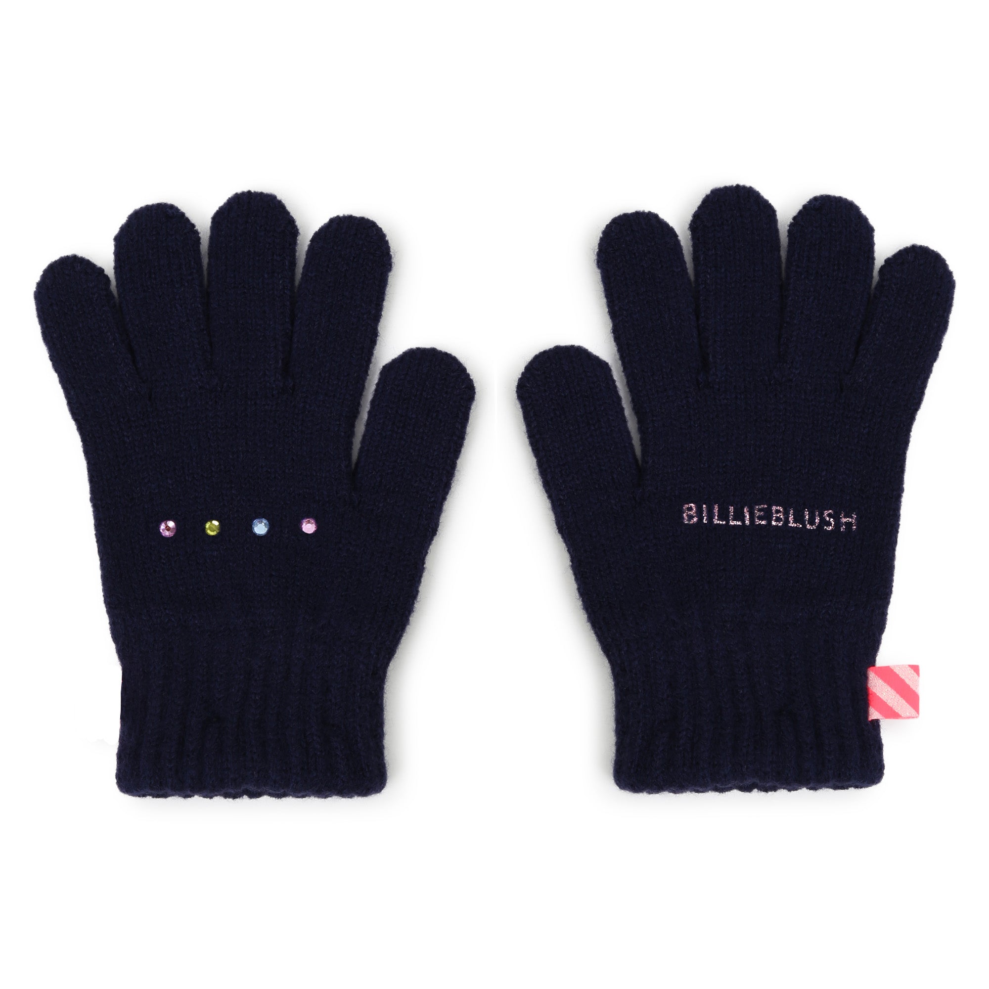 Girls rhinestone logo glove