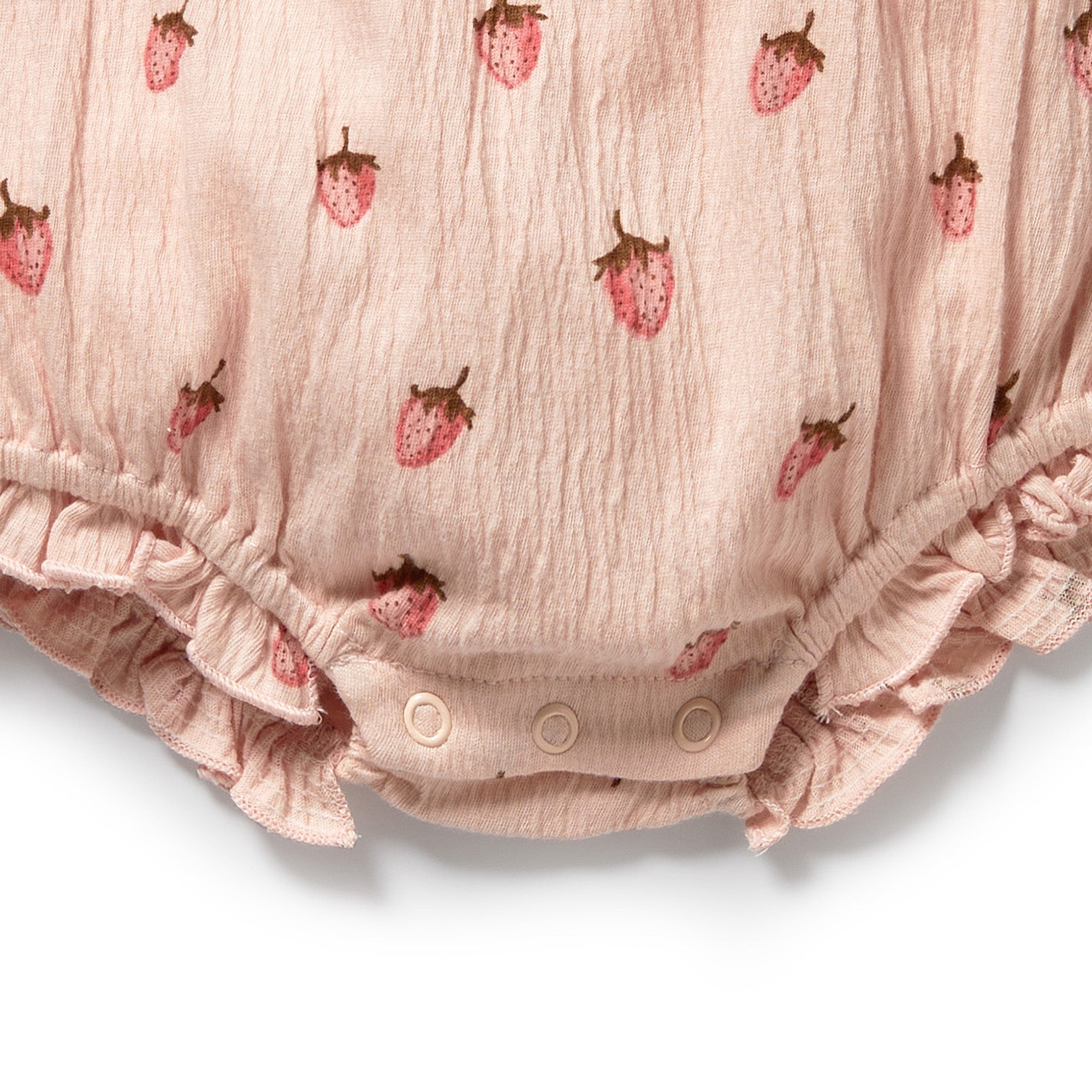 Strawberry Kisses Organic Tie Playsuit