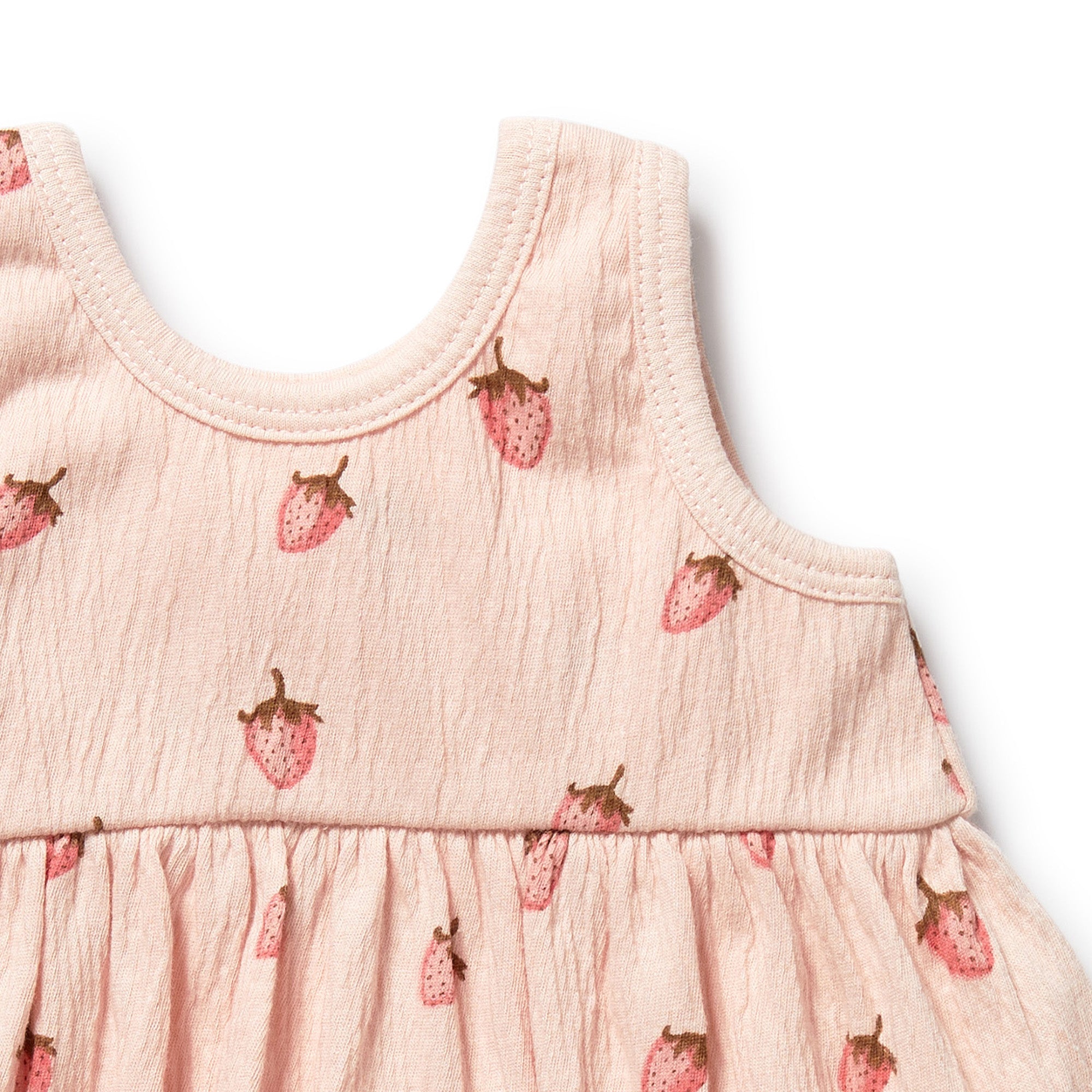 Strawberry Kisses Organic Ruffle Set