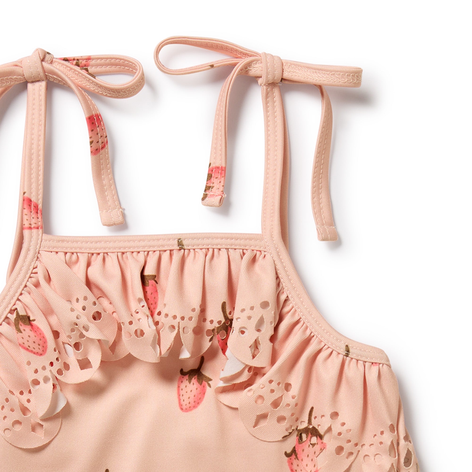 Strawberry Kisses Cutwork Swimsuit