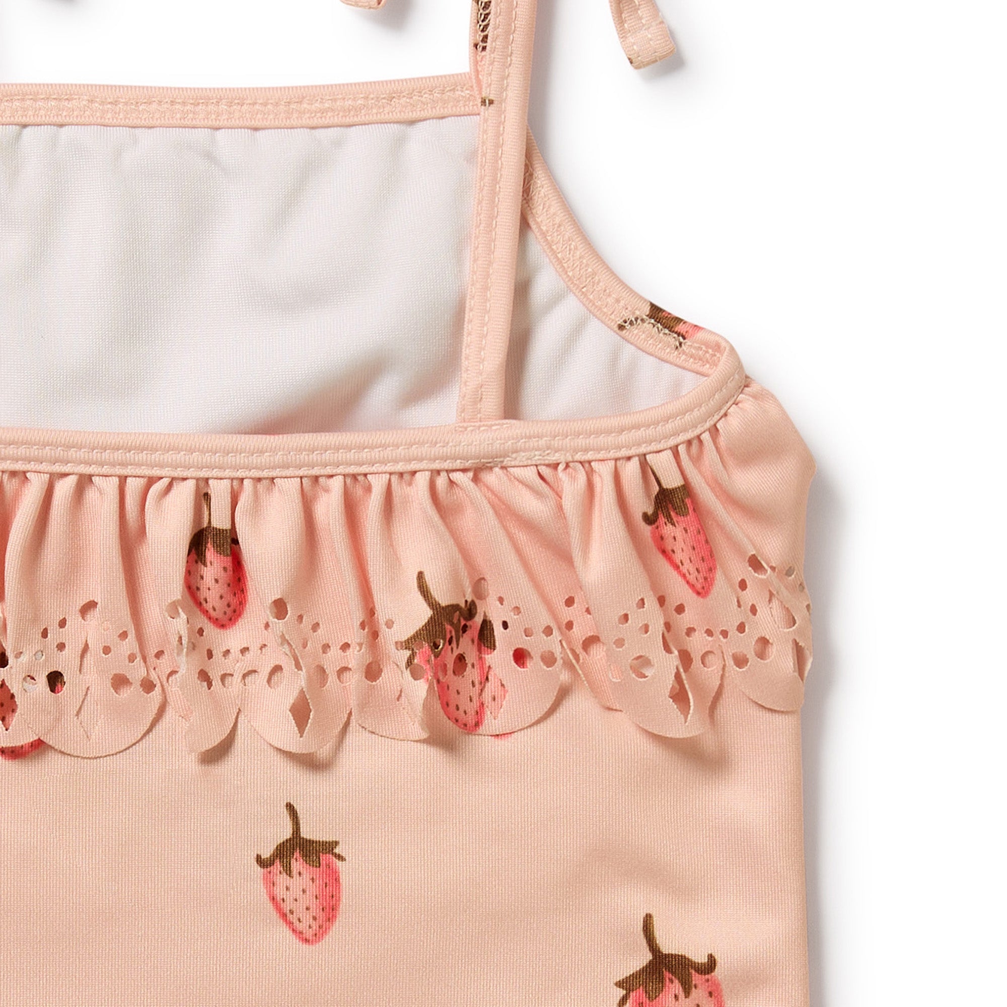 Strawberry Kisses Cutwork Swimsuit