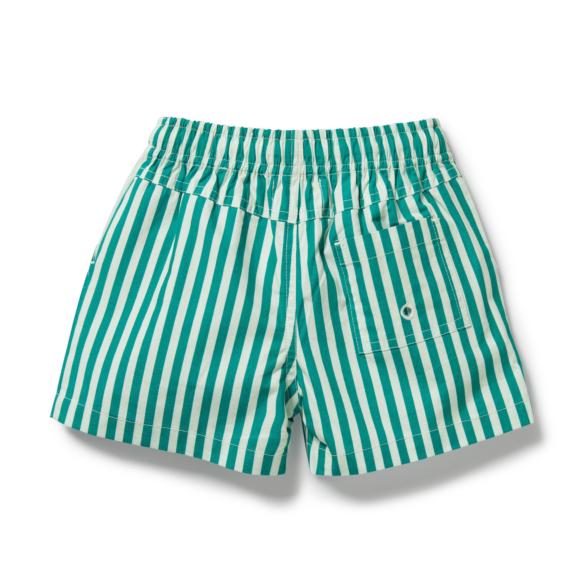 Green Bean Stripe Swim Board Short