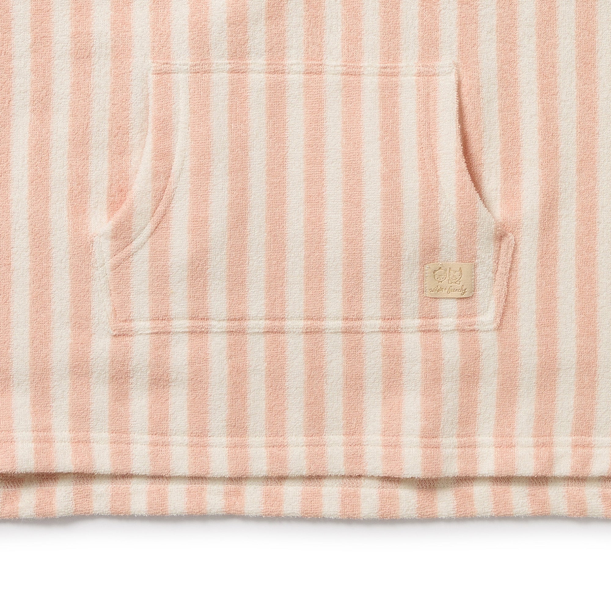 Strawberry Wave Organic Terry Hooded Poncho