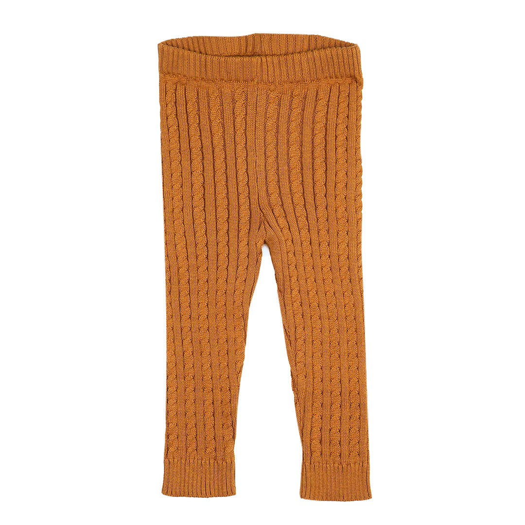 Cable Knit Leggings in Ginger