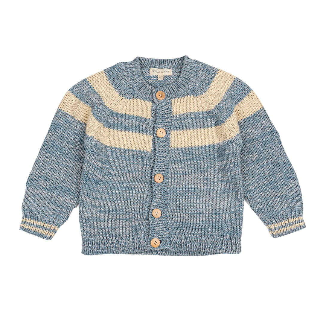 School Cardi Dusty Blue