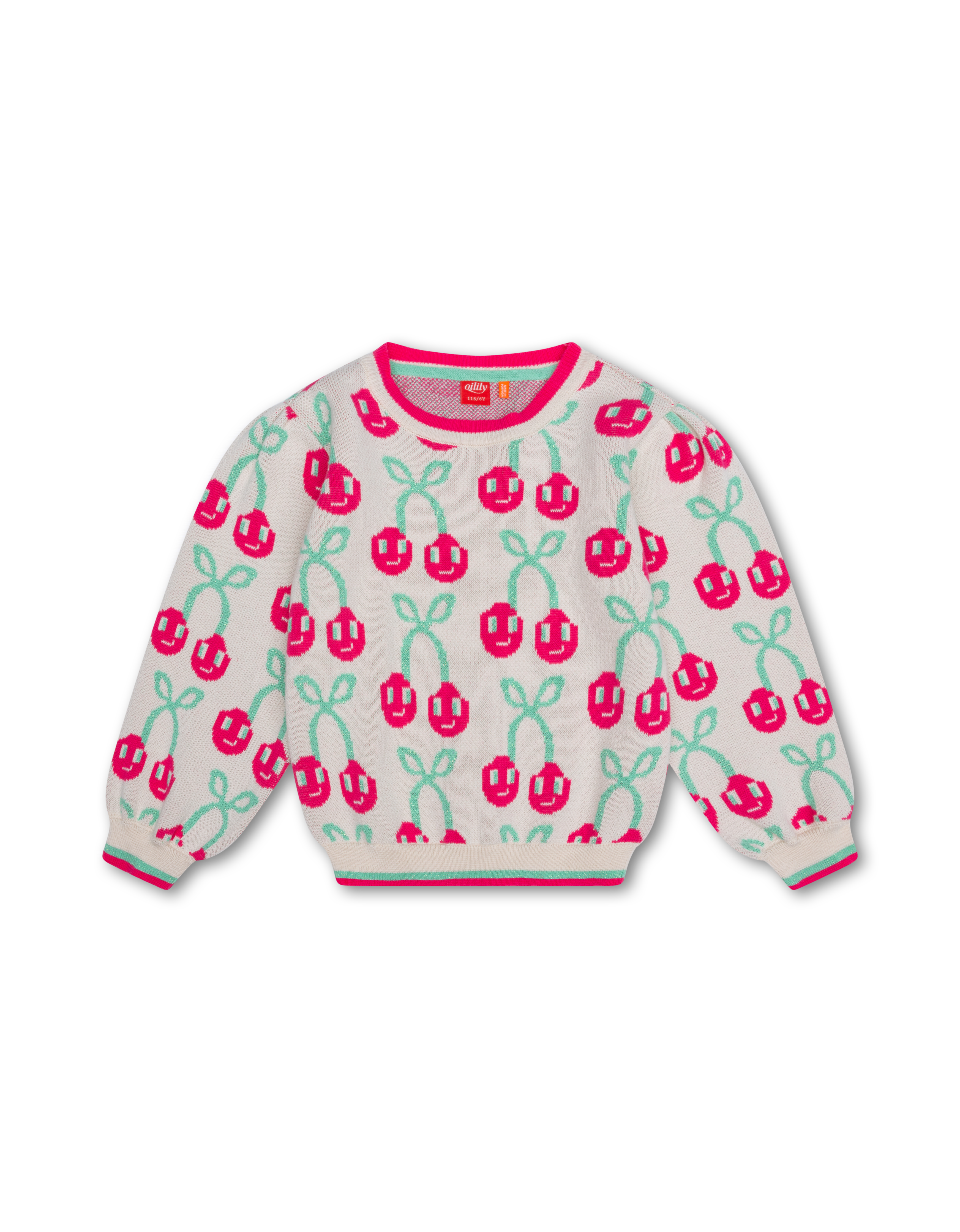 Kersje Sweater with Allover Cherries