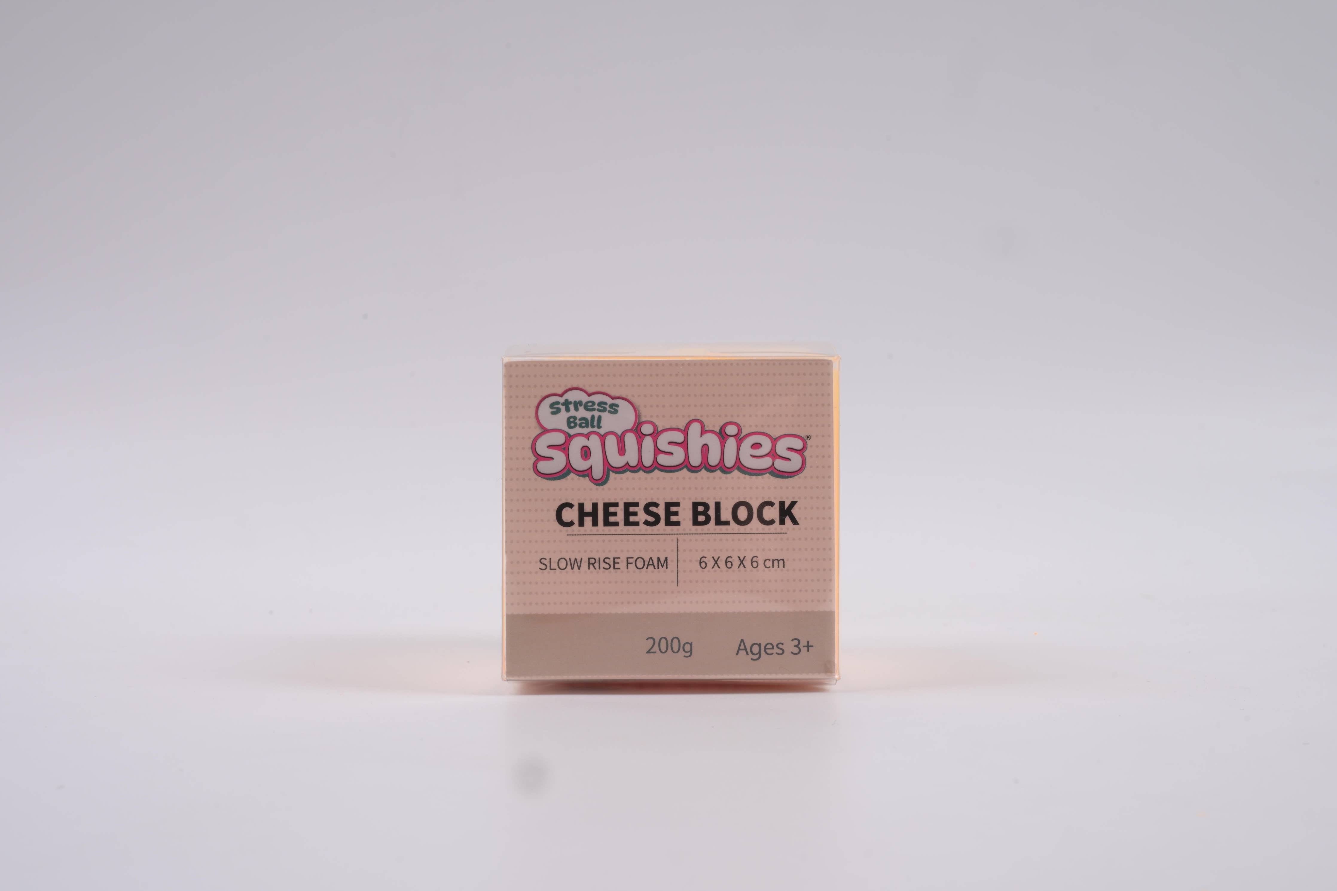 Showcase - Cheese Cube Slow-Rise Squishy Fidget Toy (1pc)