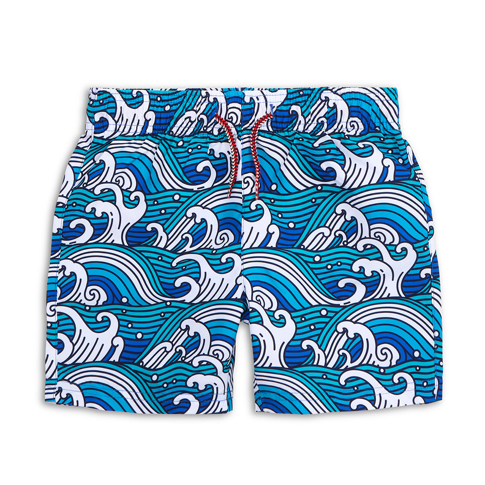 Mid Length Swim Trunk Waves