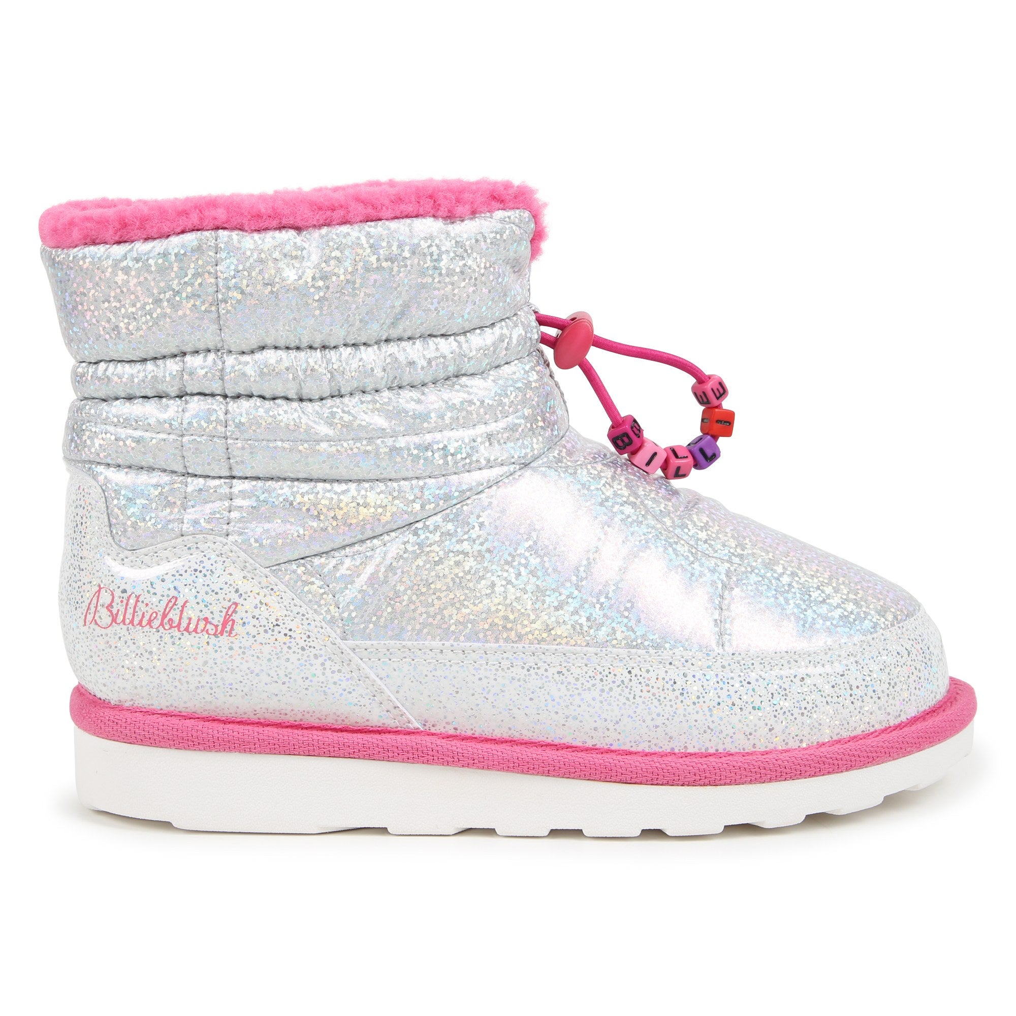 Iridescent Quilted Snow Boots