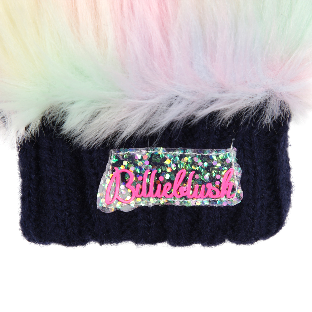 Multicolor Faux Fur Mittens