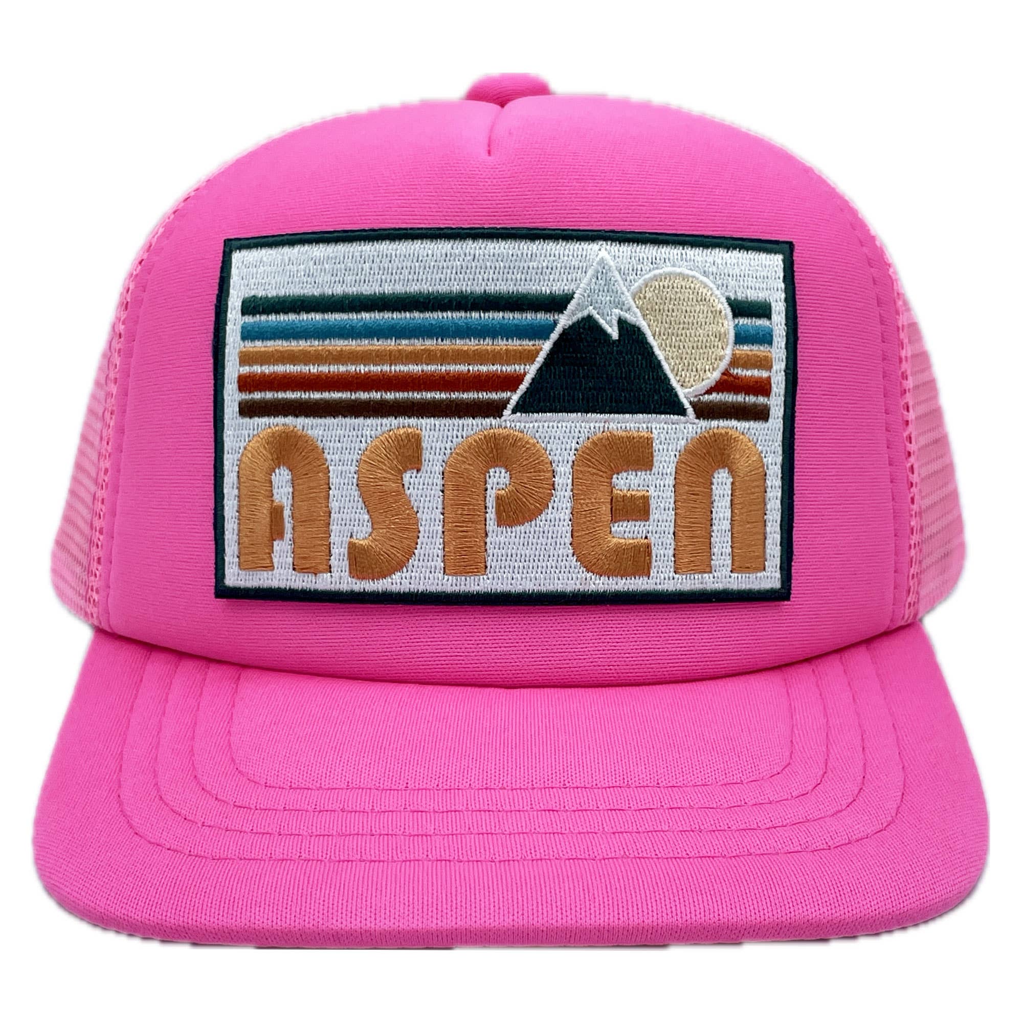 Hey Mountains - Baby Aspen, Colorado Trucker Hat - Retro Mountain