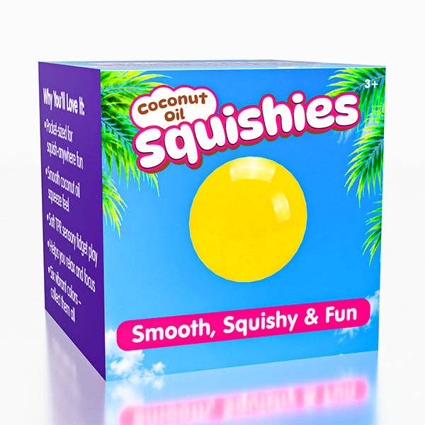 Showcase - Coconut Oil Squishies® Solid Squish Fidget Stress Ball (1pc) Assorted Colors