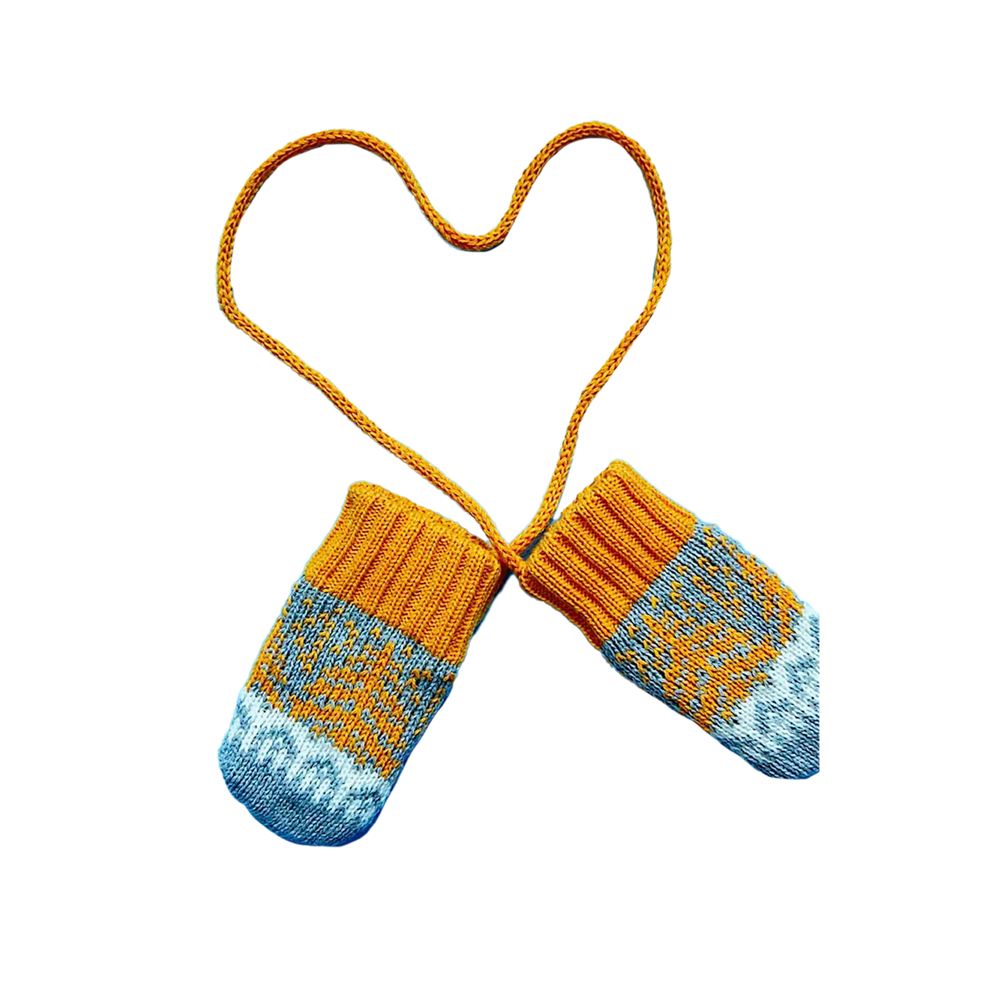 Baby and Toddler Reversible Mittens Yellow