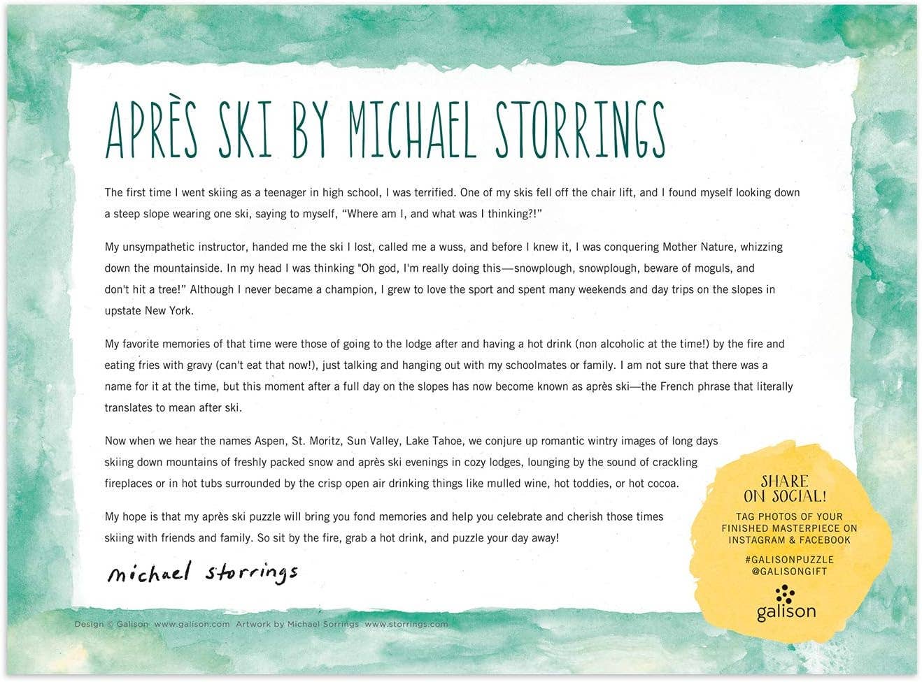 Chronicle Books - Michael Storrings Apres Ski 1000 Pc Puzzle