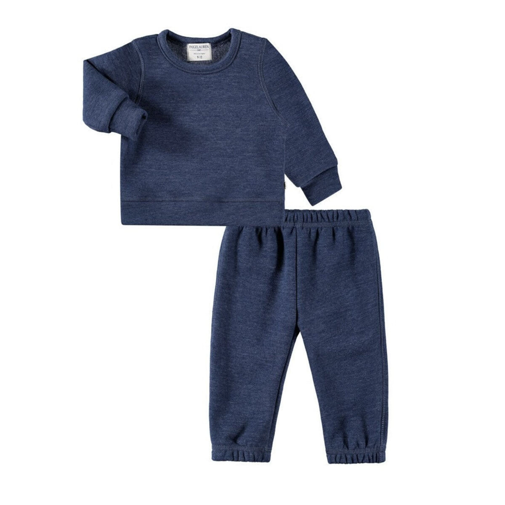 Toddler & Kid Eco Fleece Loungewear Sets Blue Fleece