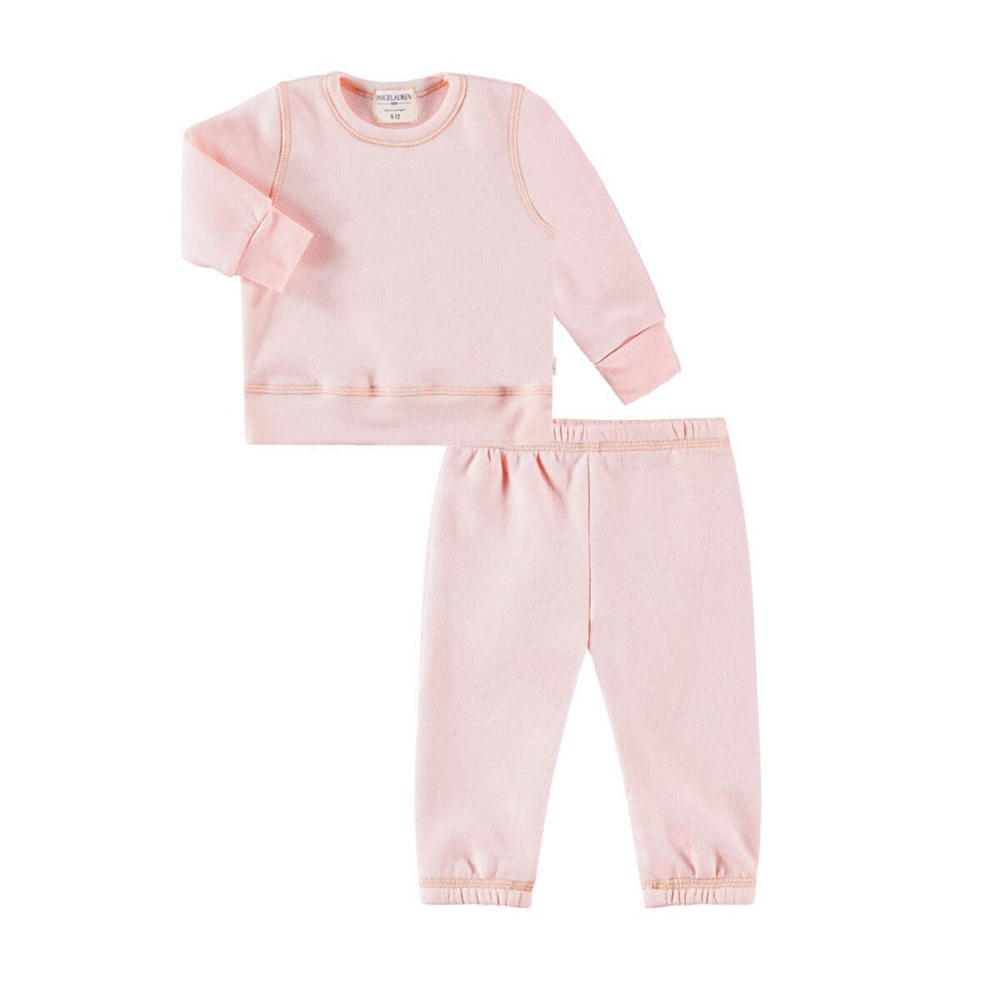 Toddler & Kid Eco Fleece Loungewear Sets Pink Fleece