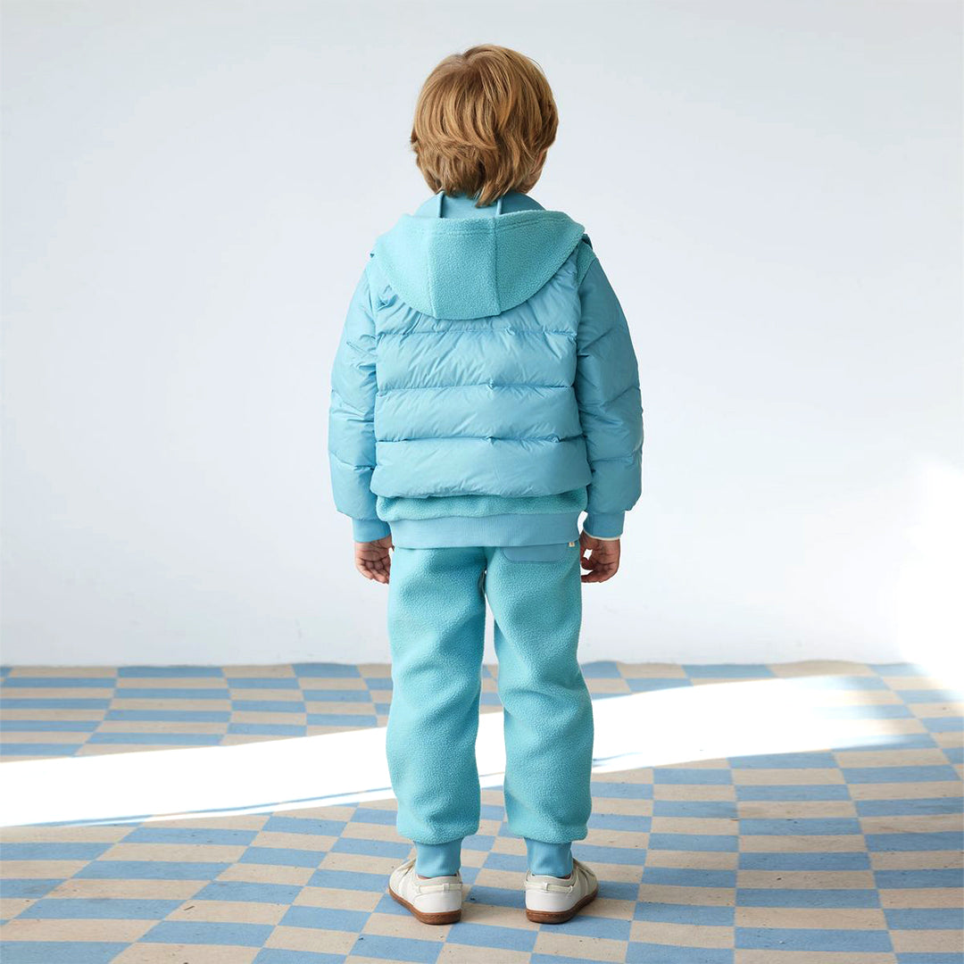 Down Fleece Pants- Dreamy Blue