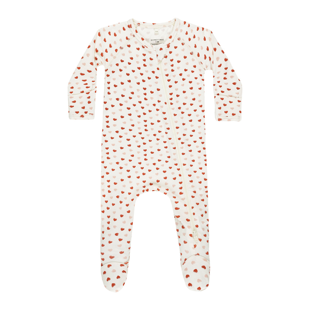 Bamboo Zip Footie Valentines