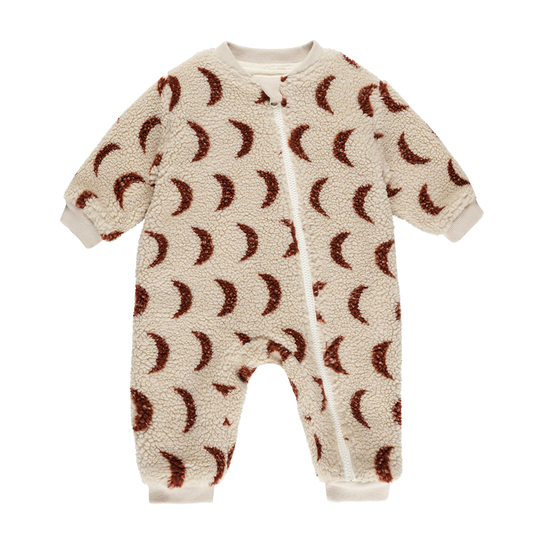 Shearling Baby Jumpsuit Moons