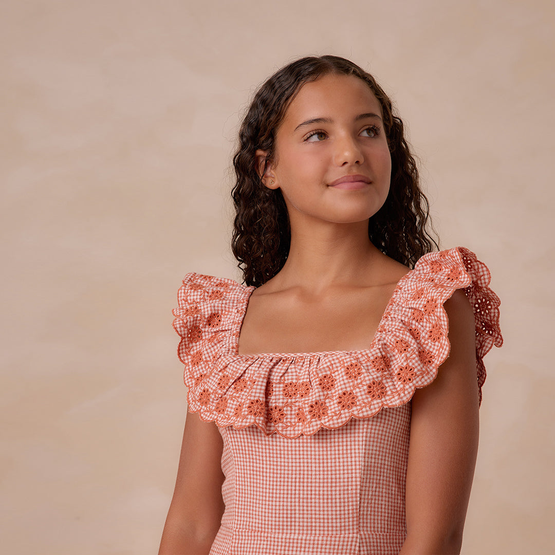 Bianca Mini Dress Poppy Gingham