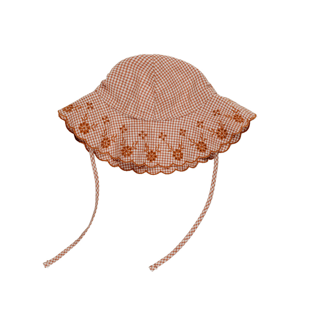 Floppy Sun Hat Poppy Gingham