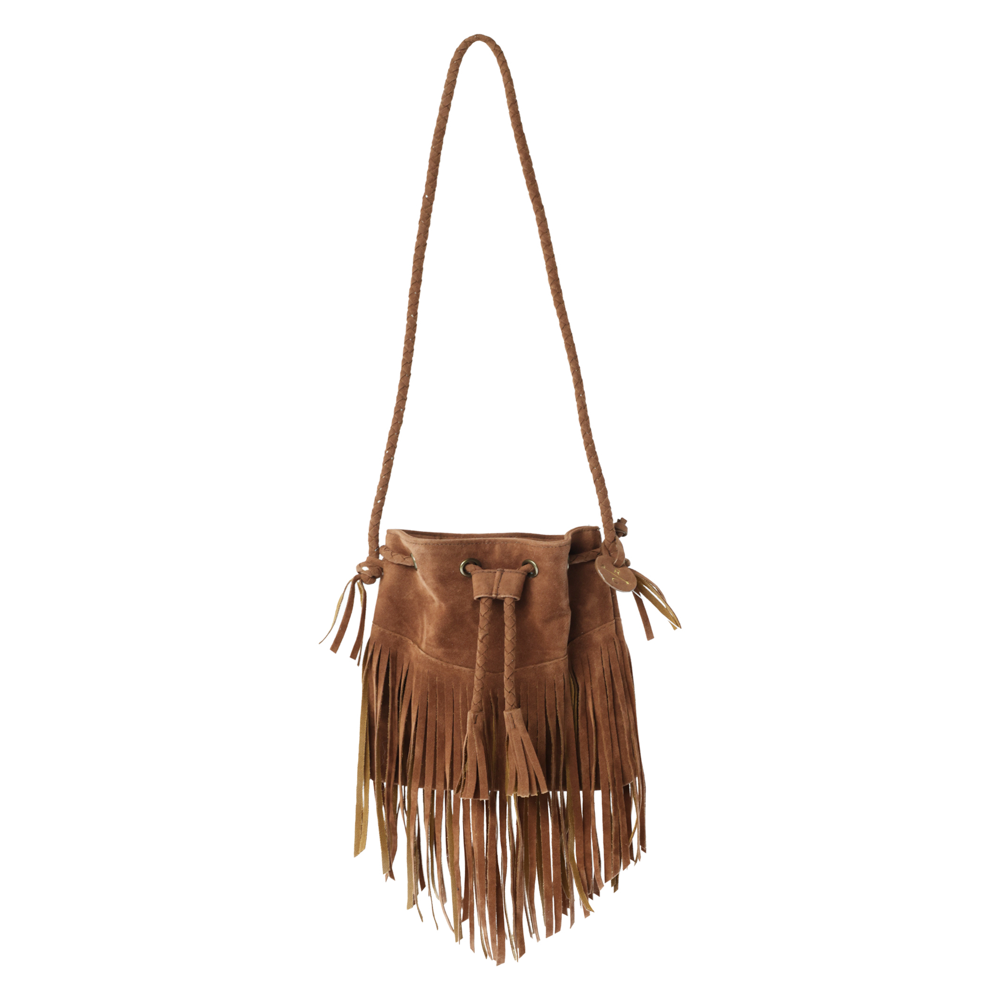 Fringe Cross Body Purse Saddle