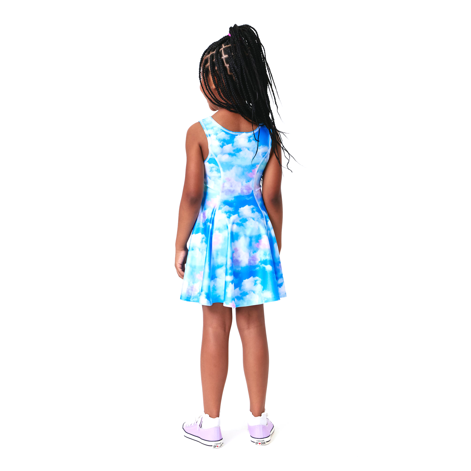Cotton Candy Cloud Girls Skater Dress