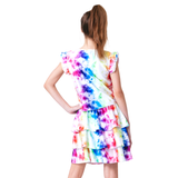 Rainbow Ice Dye Tiered Skirt