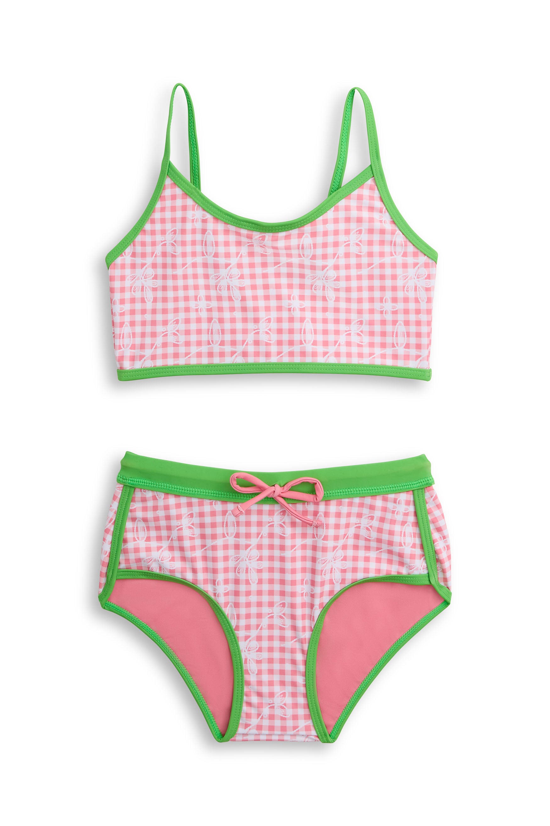 Stella Swim Short Set Pink Gingham