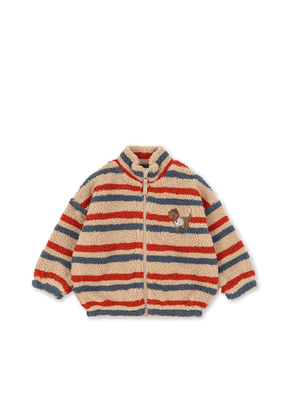 Jody Embroidery Teddy Jacket Tangerine Stripe