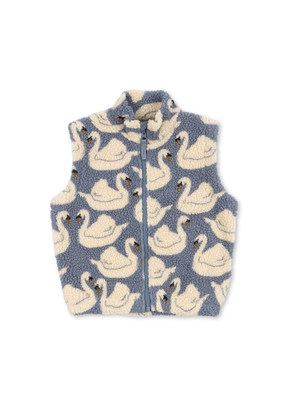 Jody Embroidery Teddy Vest Swan