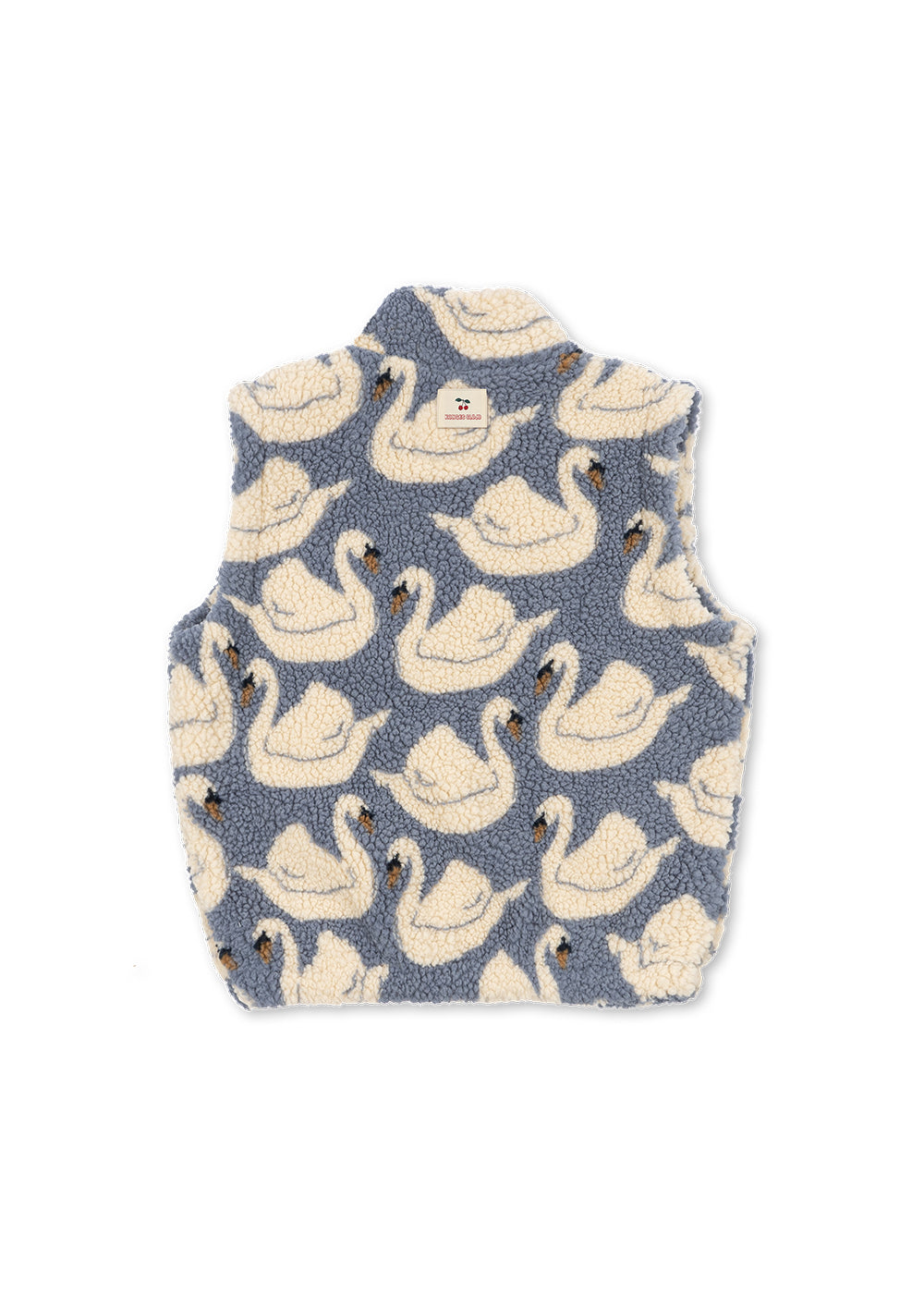 Jody Embroidery Teddy Vest Swan