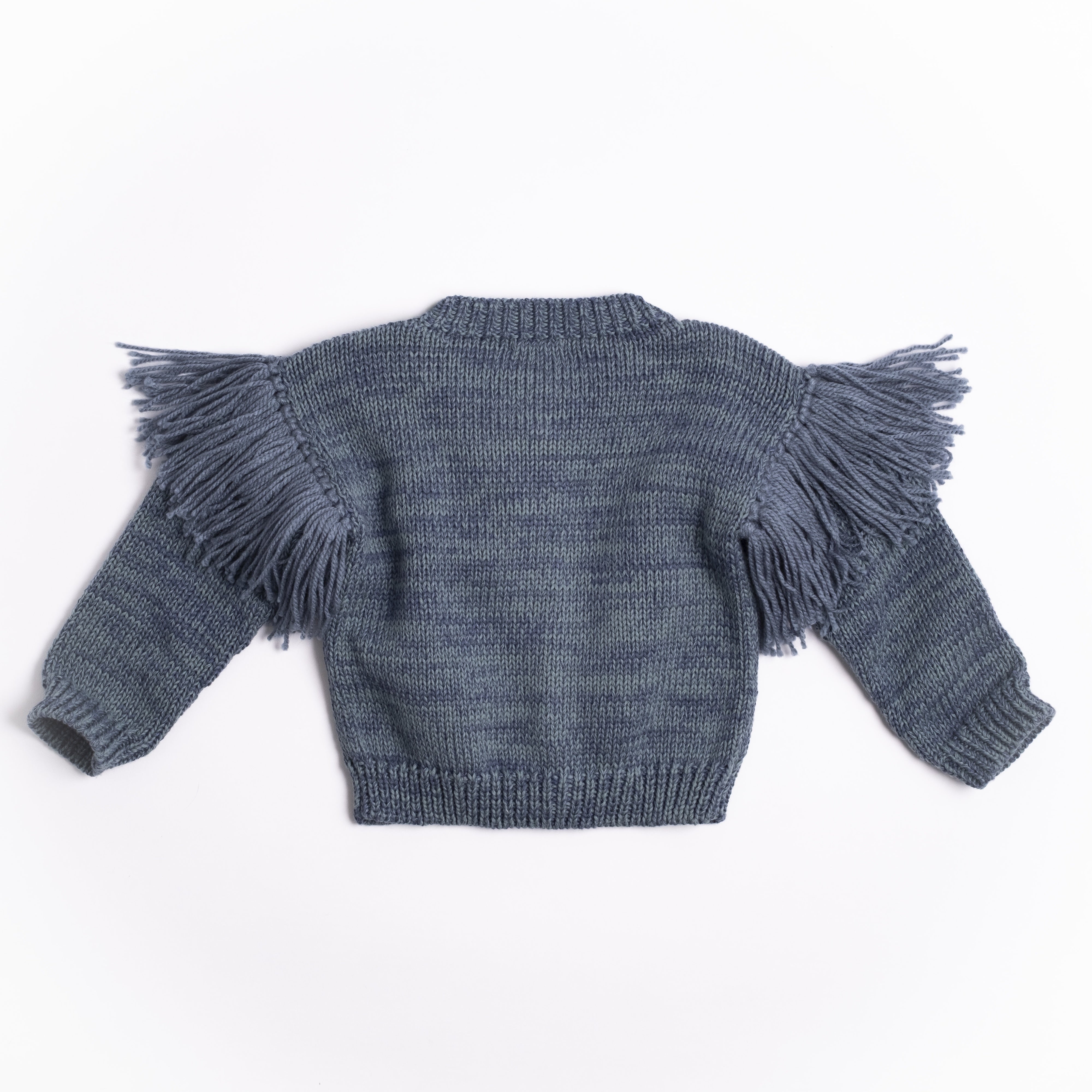 Fringed Cardigan - Luna Blue