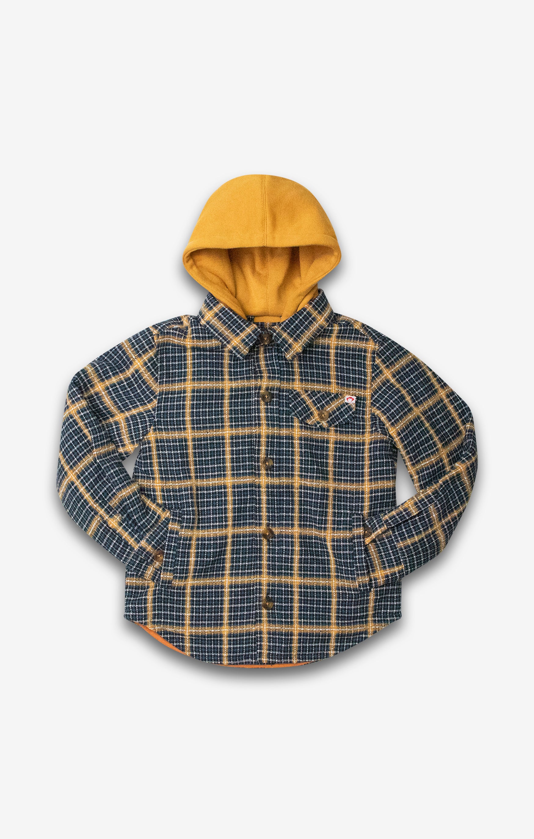 Glen Hooded Shirt Evergreen Check