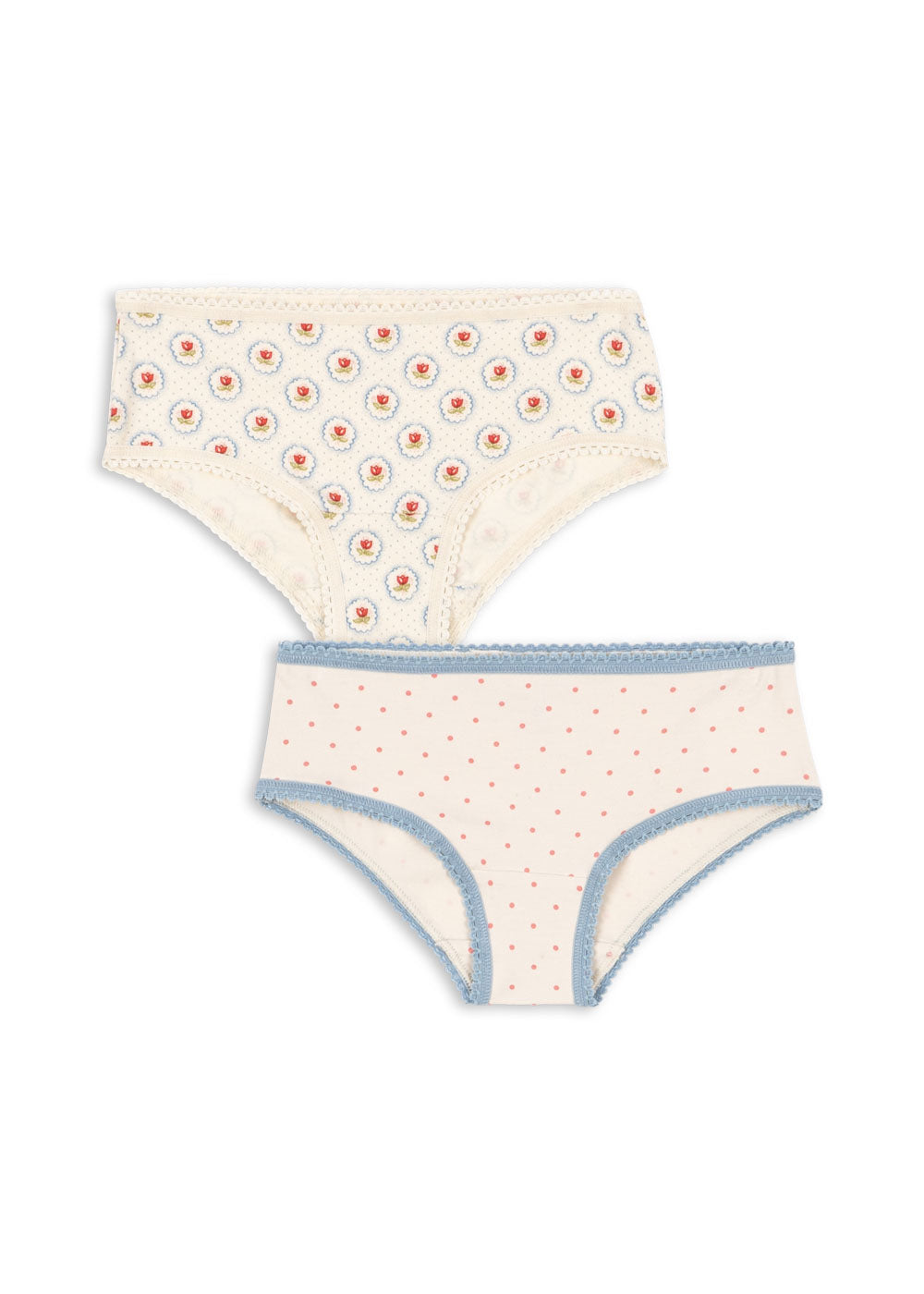 Basic 2 pack Girls Underpants GOTS Cotton