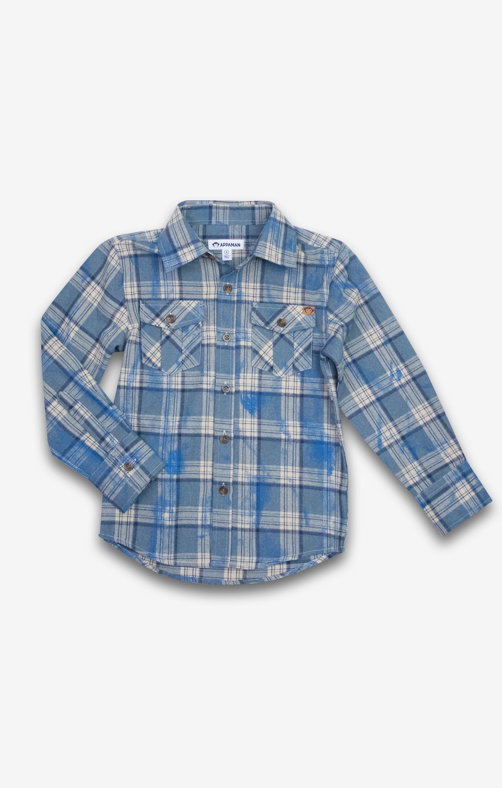 Flannel Shirt Blue Dyed Plaid