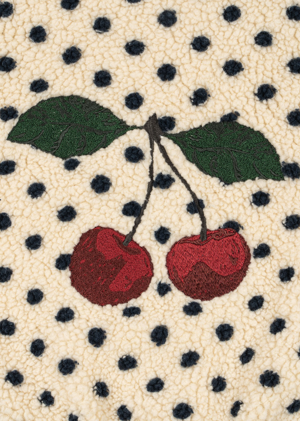 Jody Embroidery Teddy Jacket Cherry