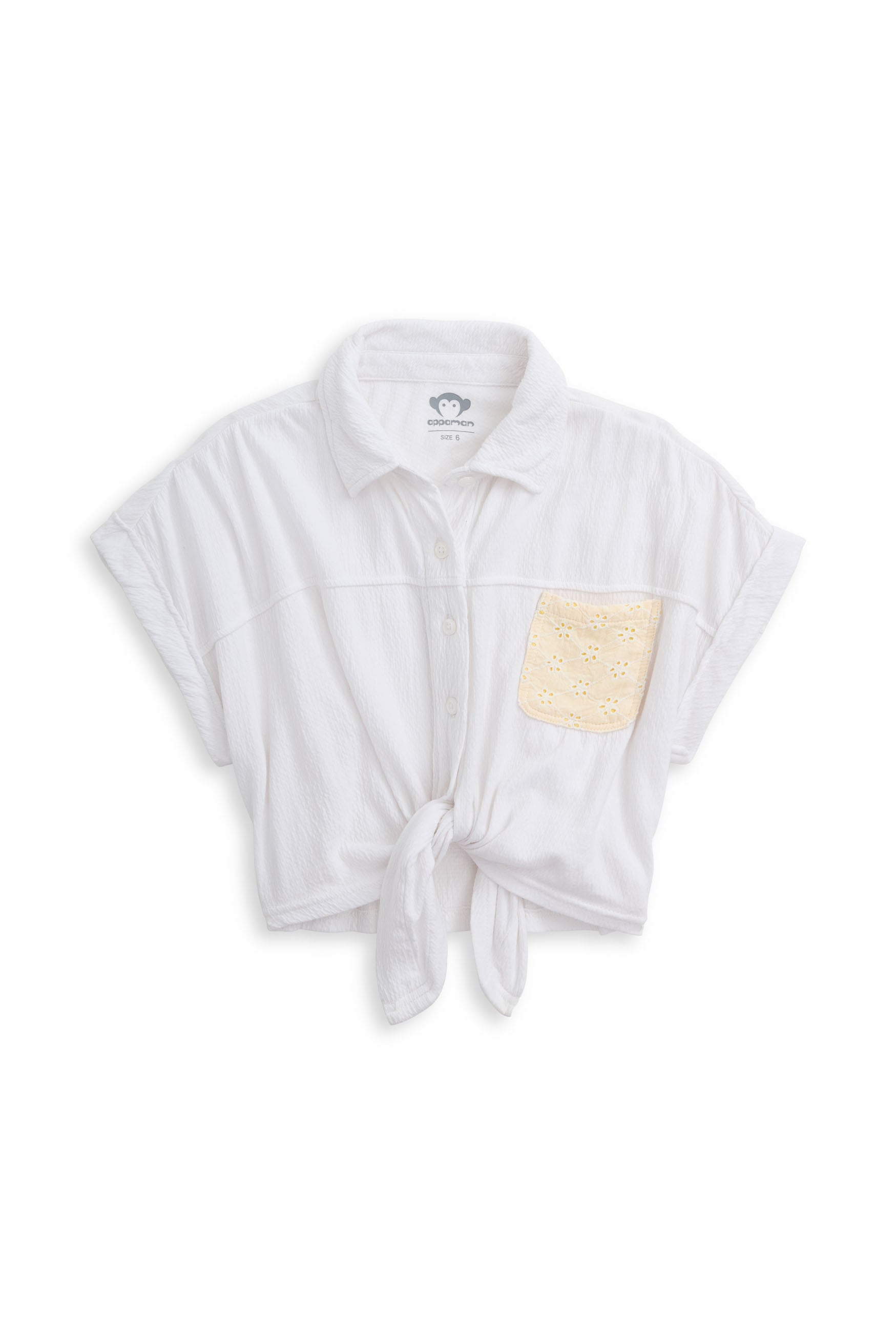 Kelsey Knot Shirt White
