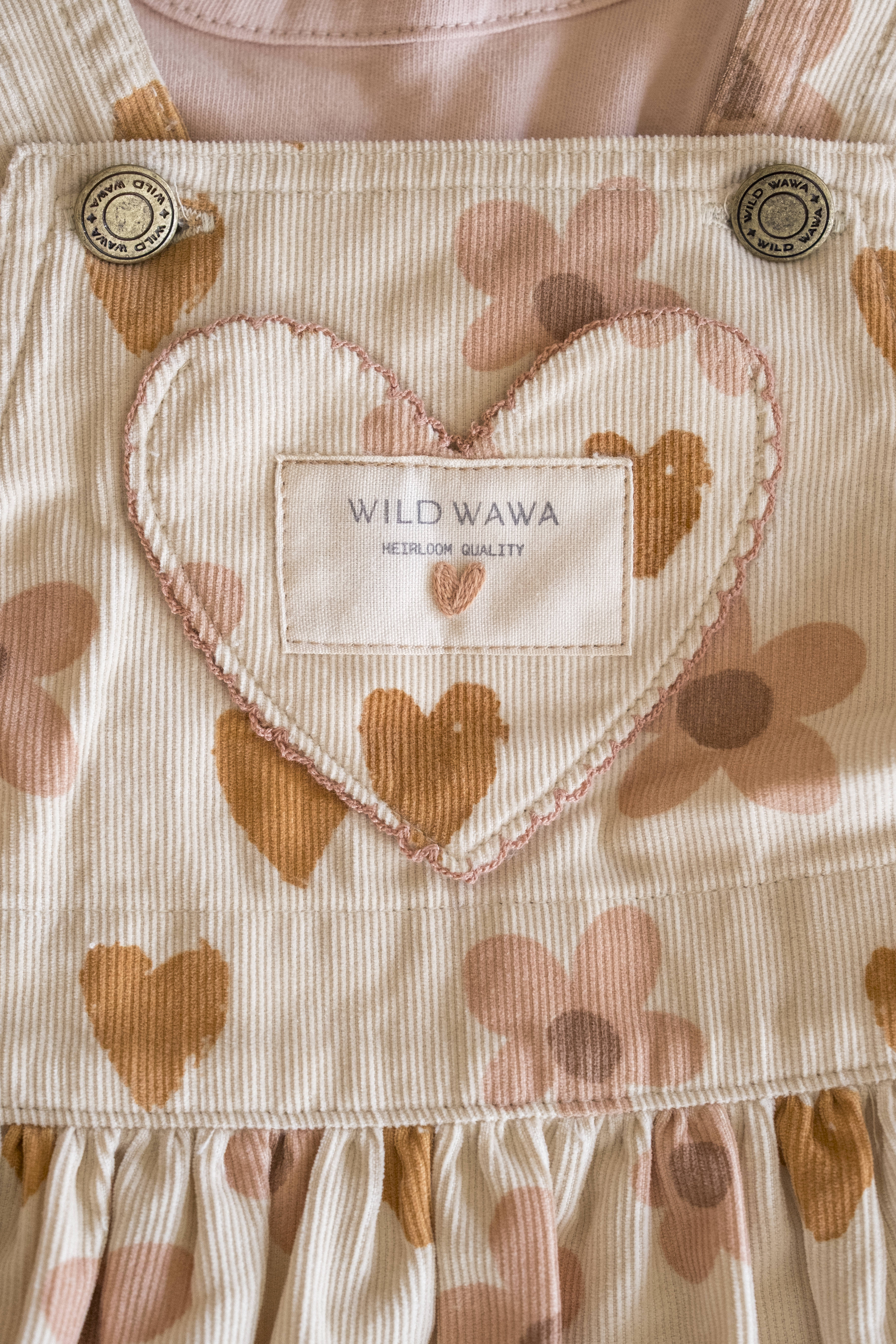 Heart Pocket Overall Dress