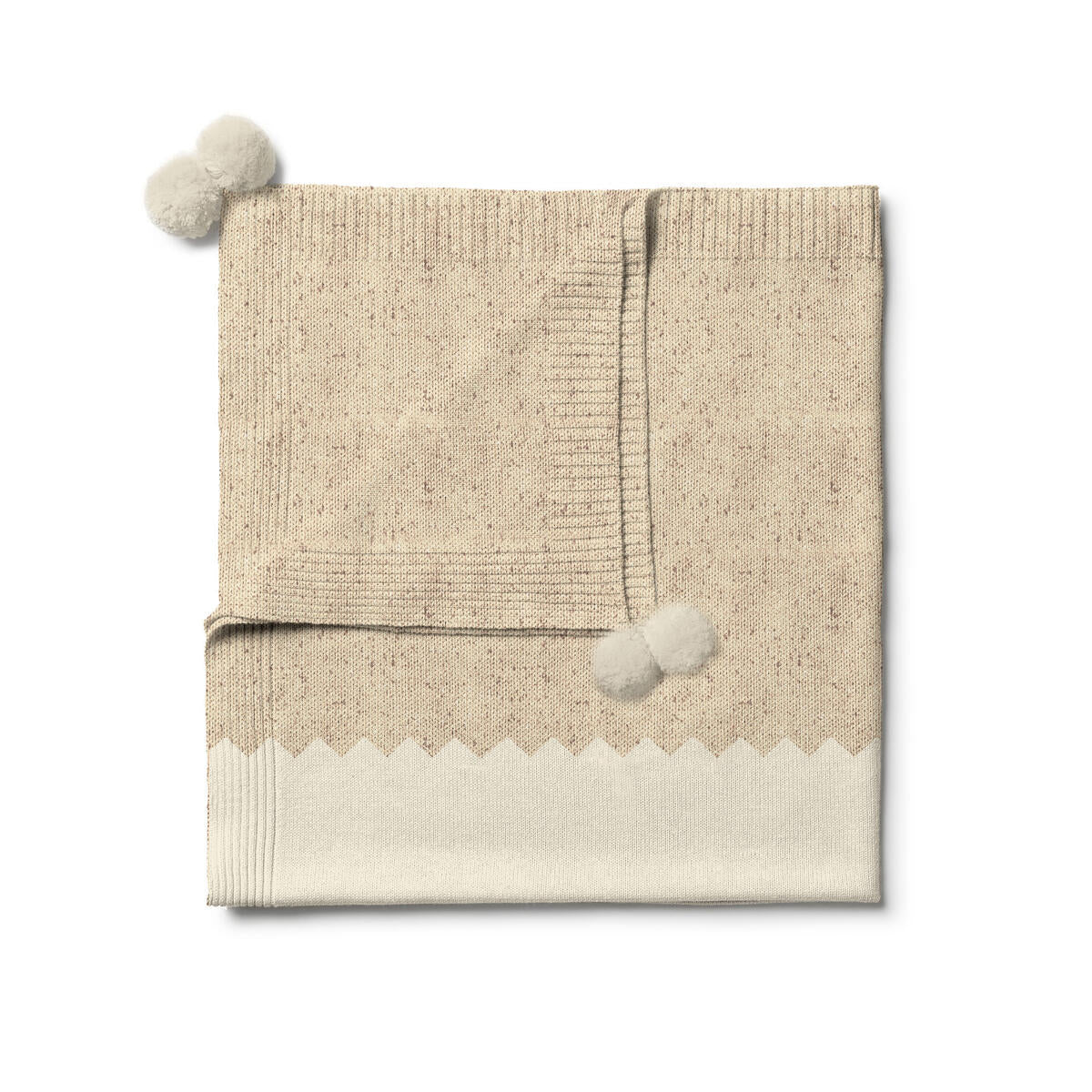 Organic Stripe Rib Zipsuit with Feet Oatmeal