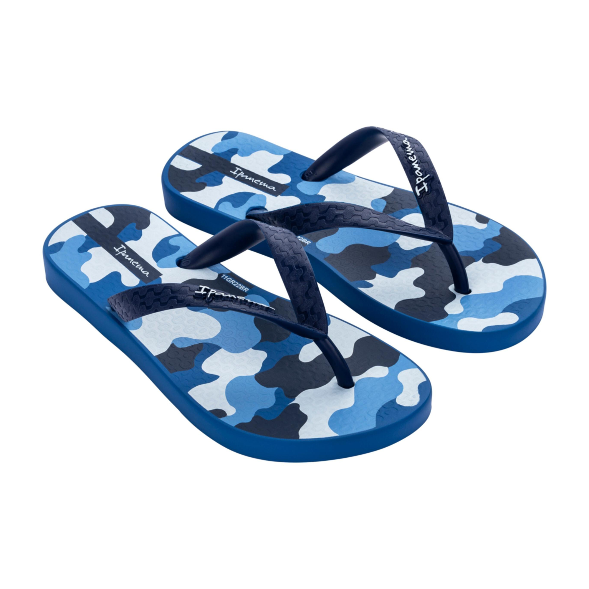 Temas XI Kids Blue Camo Flip Flop