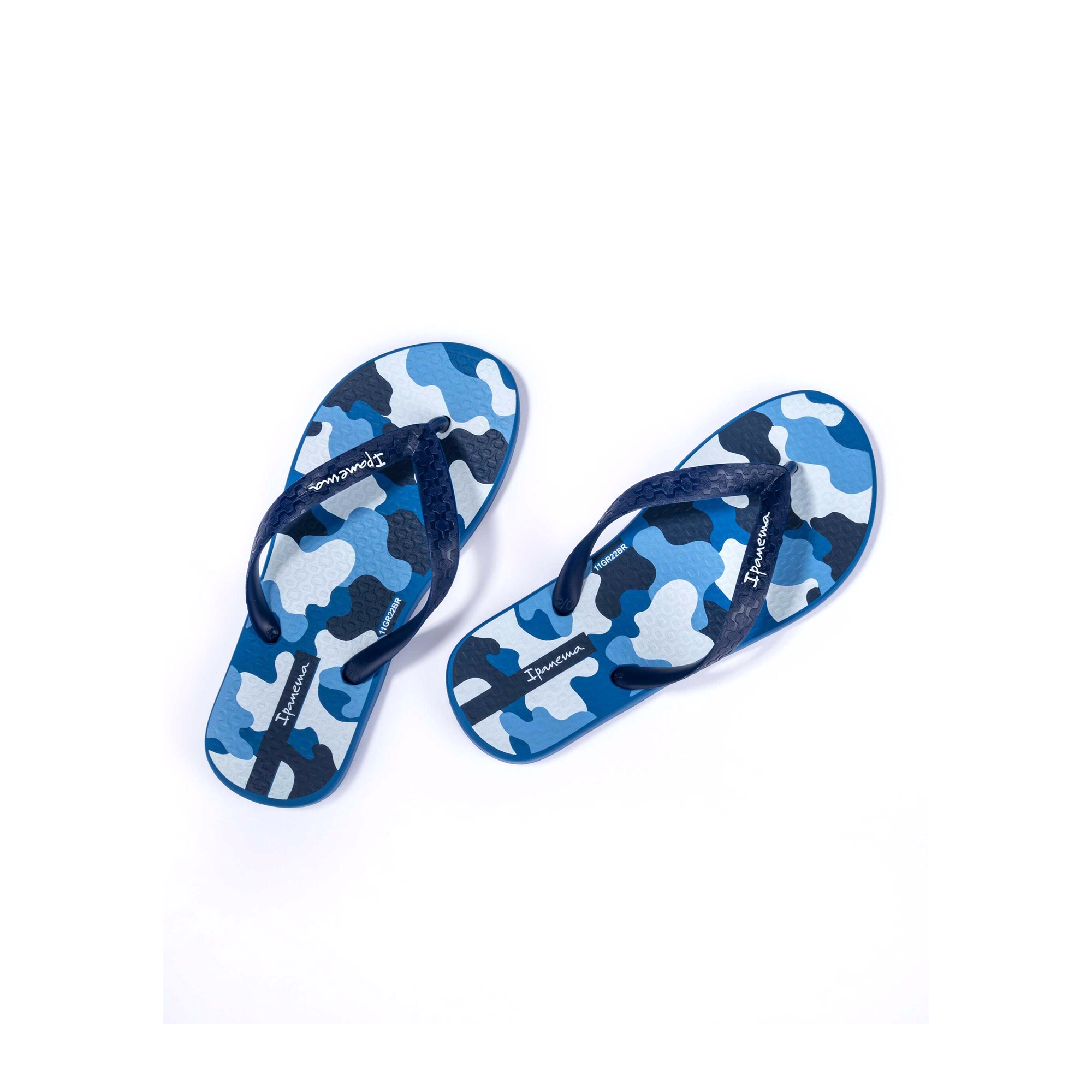 Temas XI Kids Blue Camo Flip Flop