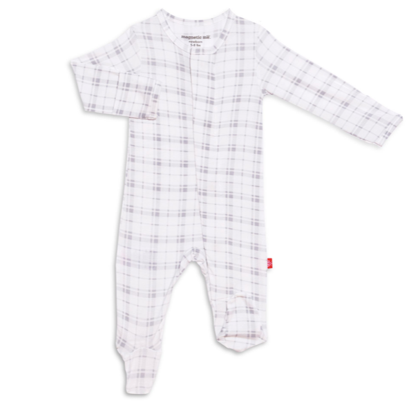 Magnetic Me Plaid Modal Footie