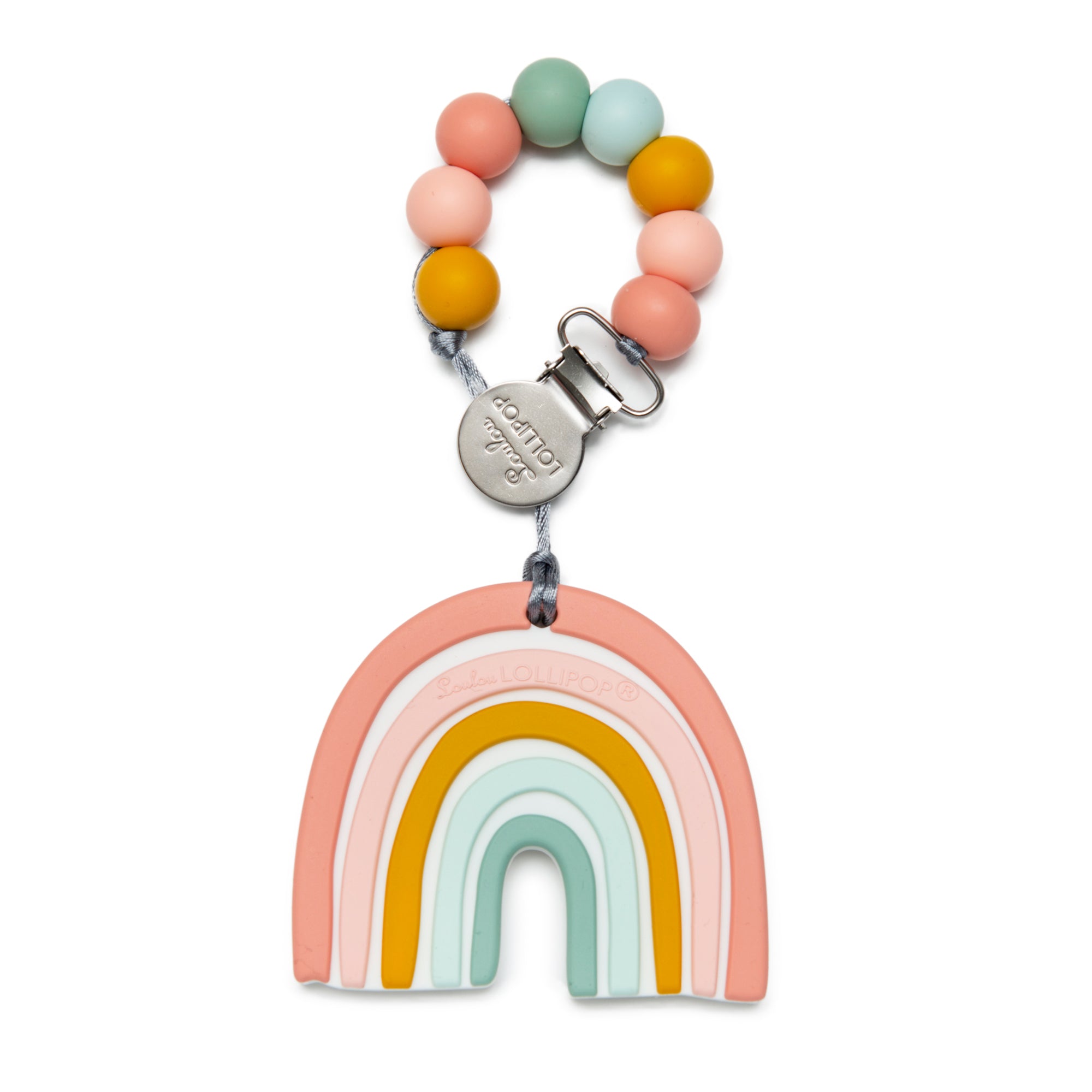 Loulou Lollipop_Silicone Teether Pastel Rainbow_Baby