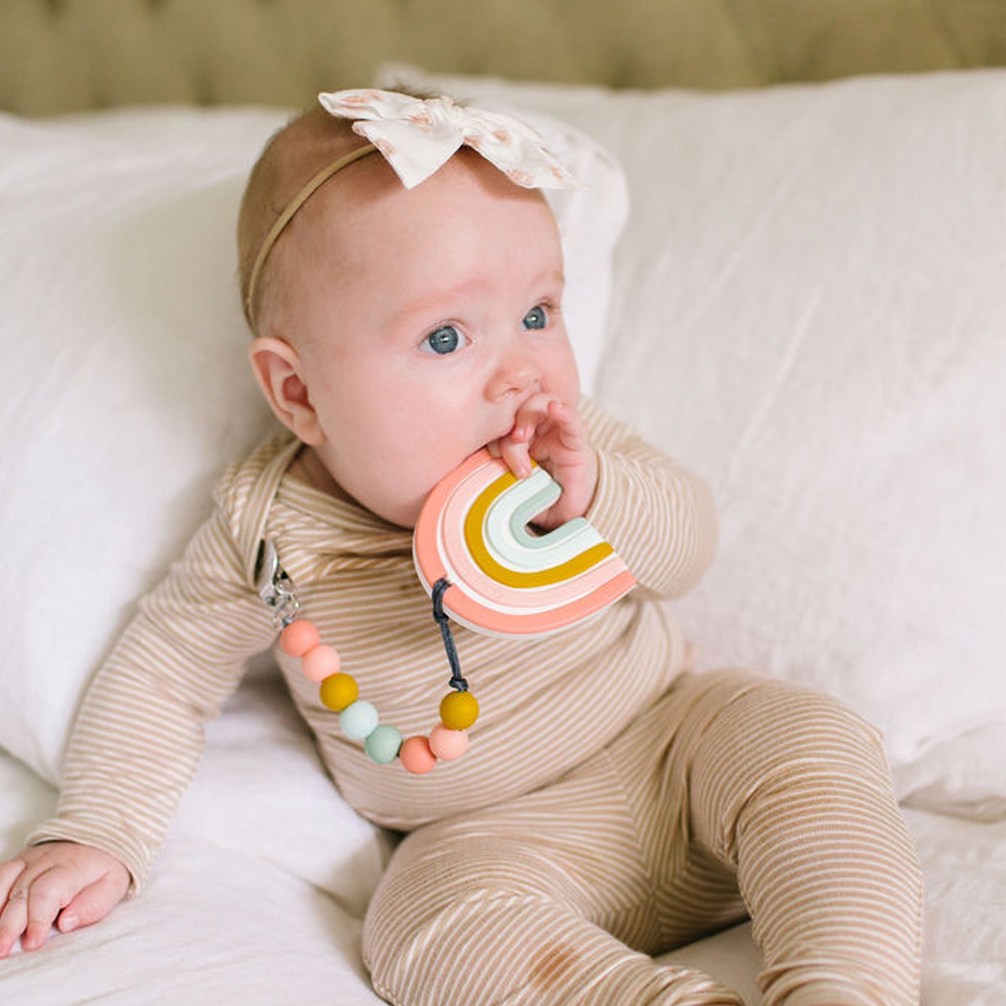 Silicone Teether Pastel Rainbow