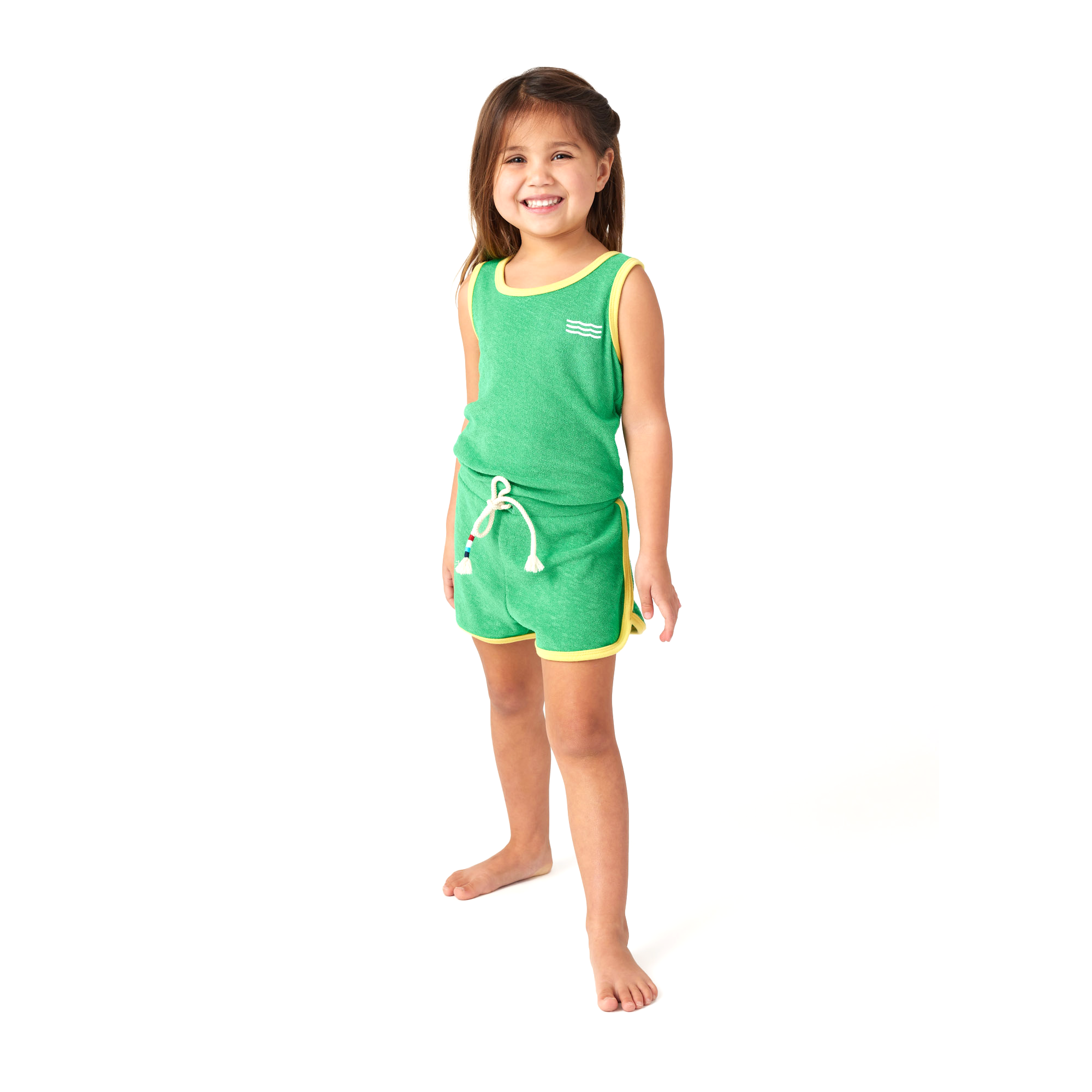 Loop Terry Romper Lime
