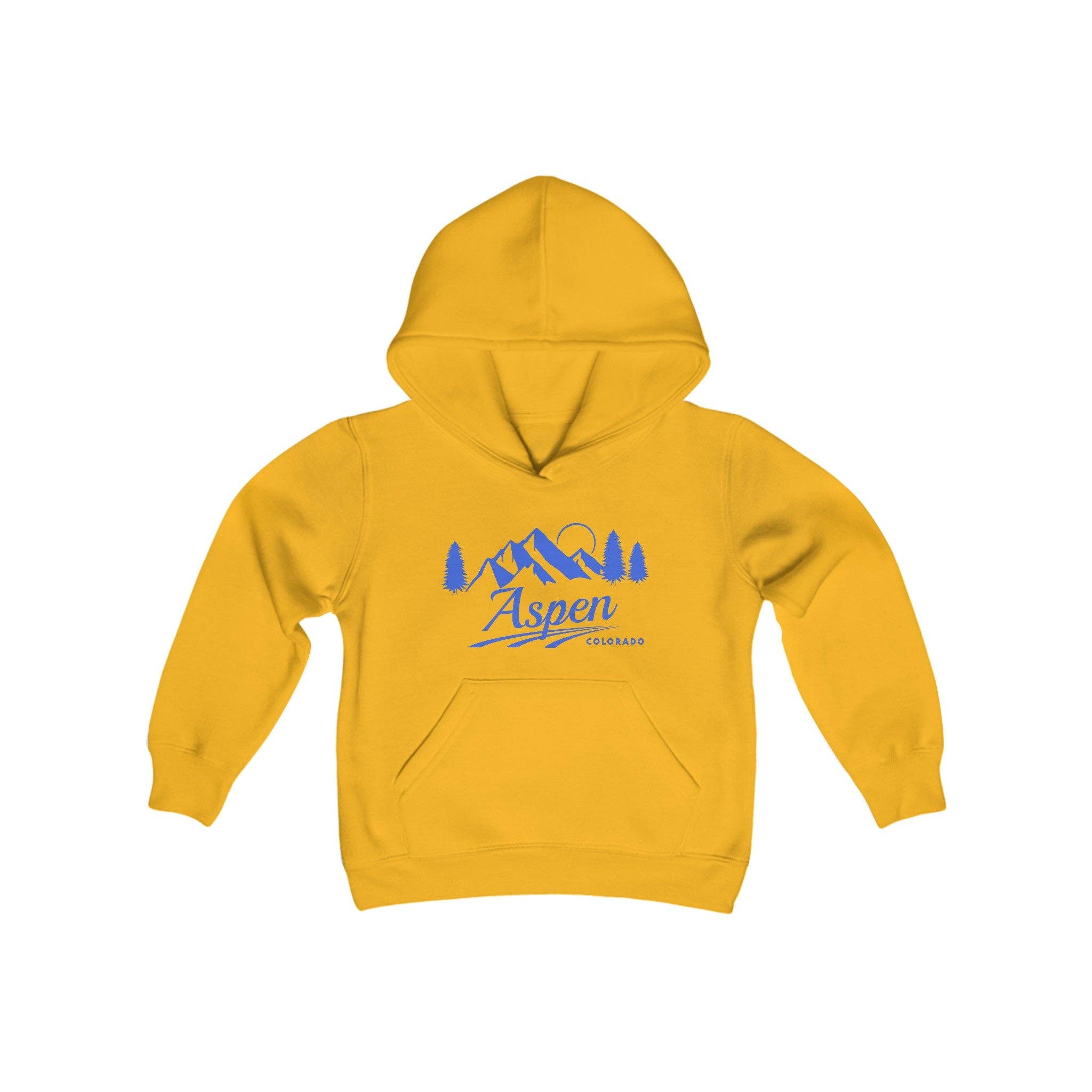 Hey Mountains - Kid's Retro Aspen, Colorado Youth Hoodie