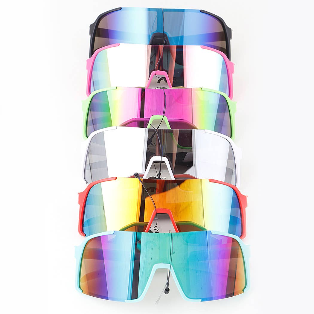 3AM BY H&D ACCESSORIES - KIDS Bright Polycarbonate Shield Sunglasses