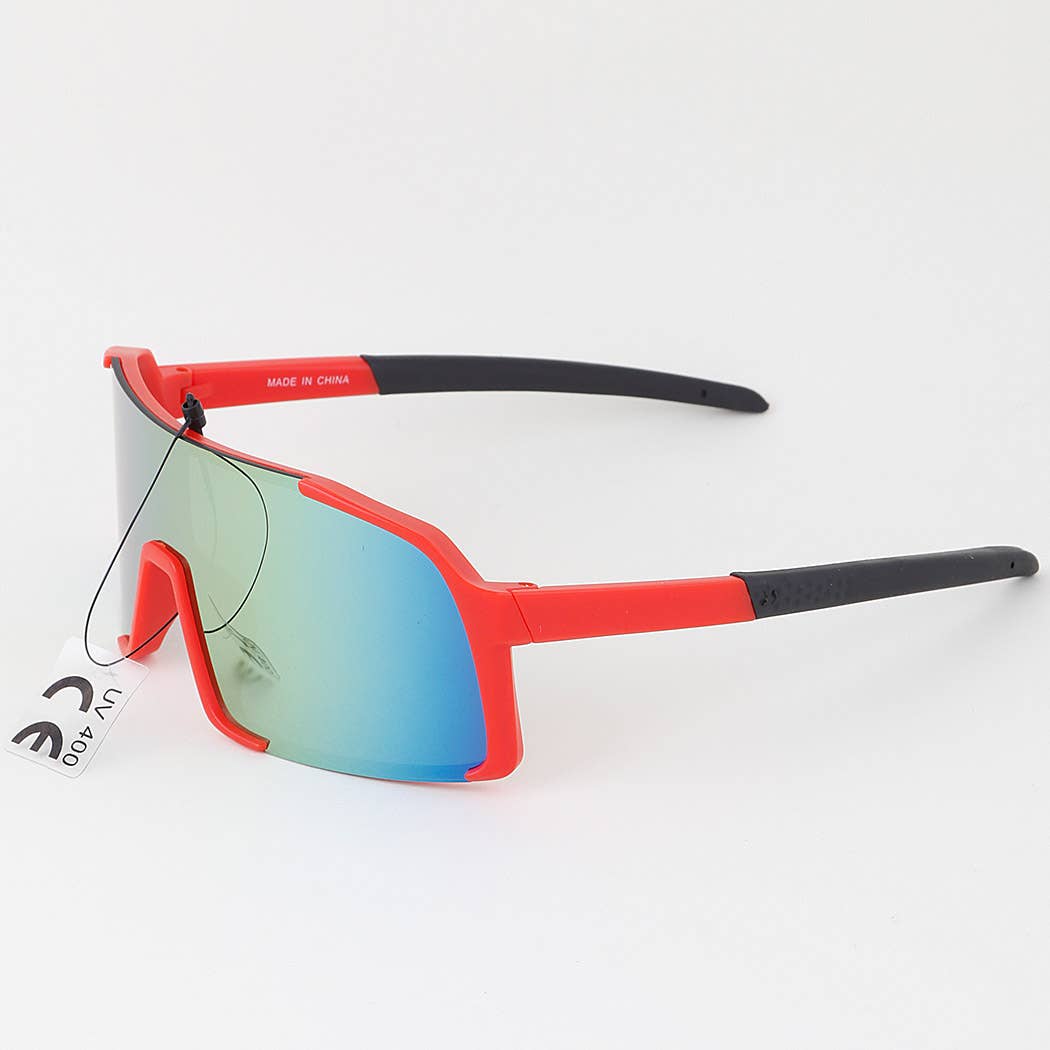 3AM BY H&D ACCESSORIES - KIDS Bright Polycarbonate Shield Sunglasses